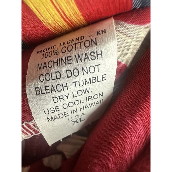 NWT Pacific Legend Hibiscus Red & White Hawaiian Ruffle Long Muumuu Dress XL - Picture 12 of 16